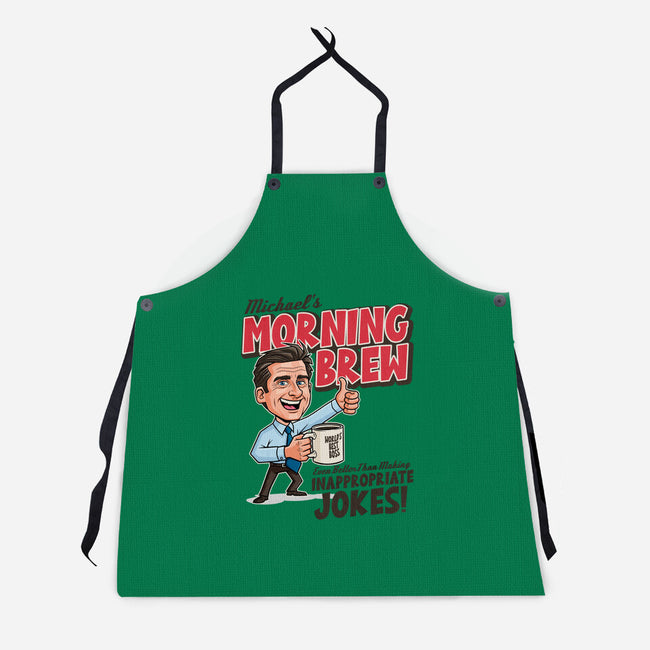 Michael's Morning Brew-Unisex-Kitchen-Apron-P1yu5h