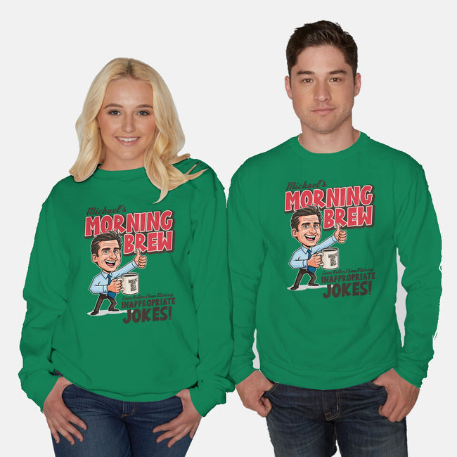 Michael's Morning Brew-Unisex-Crew Neck-Sweatshirt-P1yu5h