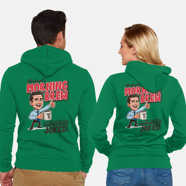 Michael's Morning Brew-Unisex-Zip-Up-Sweatshirt-P1yu5h