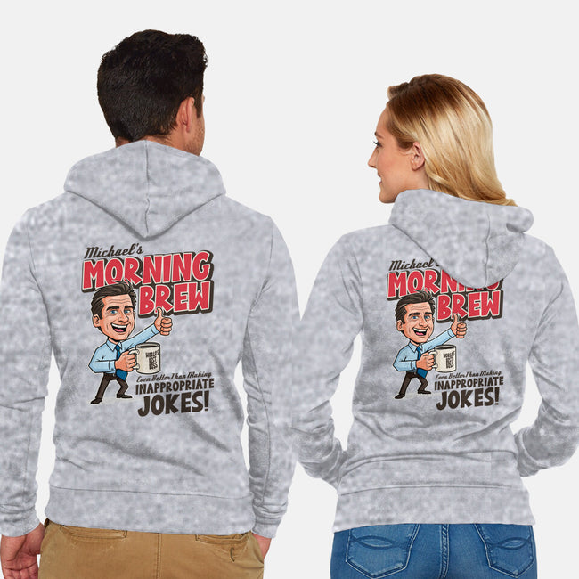 Michael's Morning Brew-Unisex-Zip-Up-Sweatshirt-P1yu5h