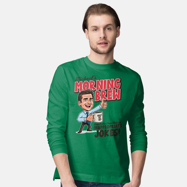Michael's Morning Brew-Mens-Long Sleeved-Tee-P1yu5h