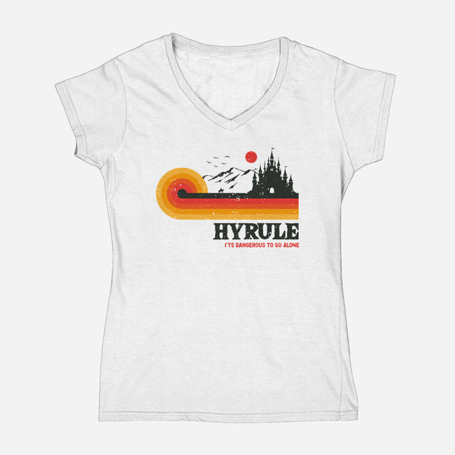 Retro Legend-Womens-V-Neck-Tee-retrodivision