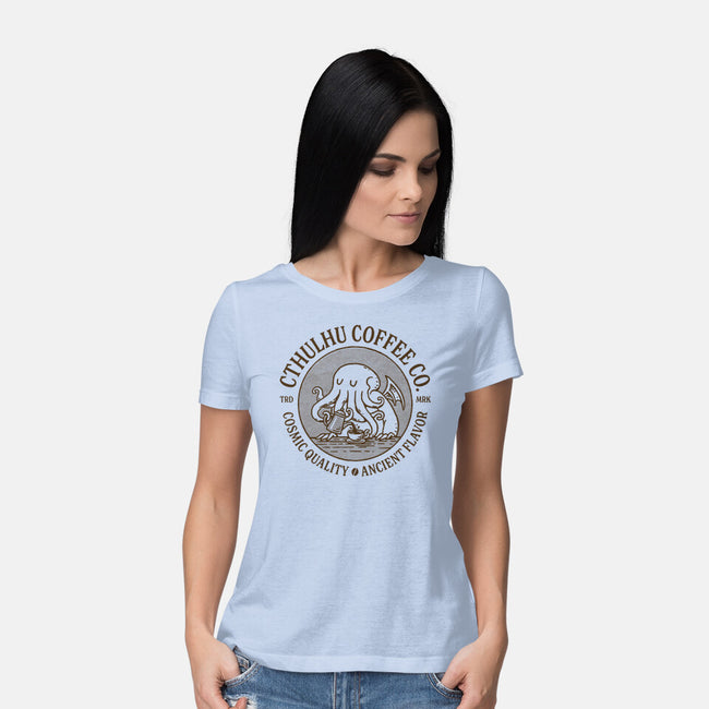 Cthulhu Coffee Co-Womens-Basic-Tee-dfonseca