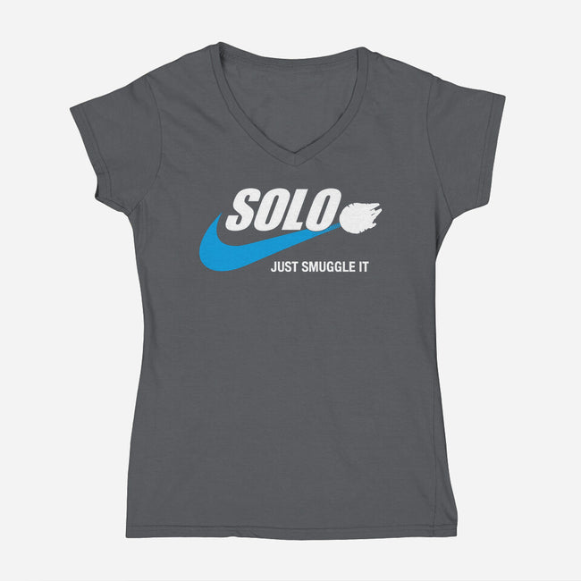 Solo Just Smuggle It-Womens-V-Neck-Tee-Immortalized