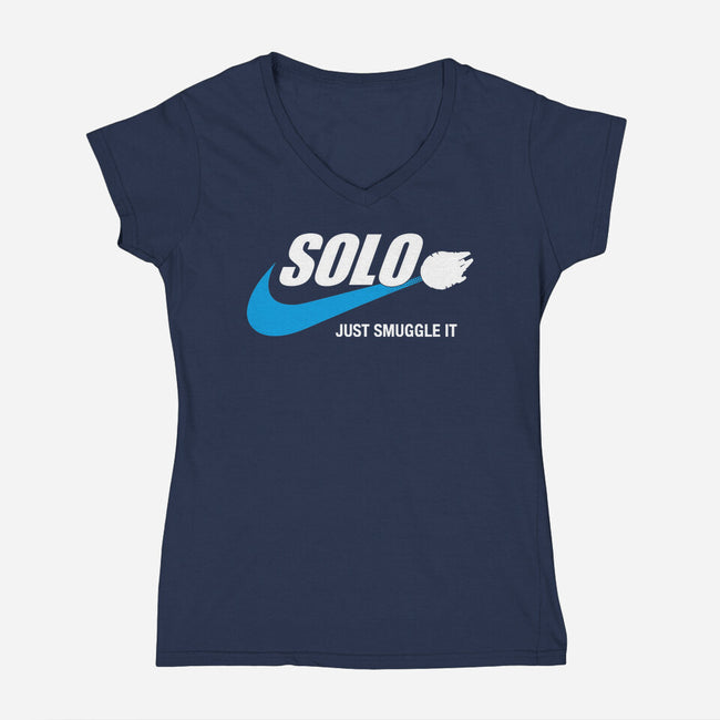 Solo Just Smuggle It-Womens-V-Neck-Tee-Immortalized