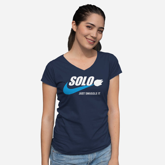Solo Just Smuggle It-Womens-V-Neck-Tee-Immortalized
