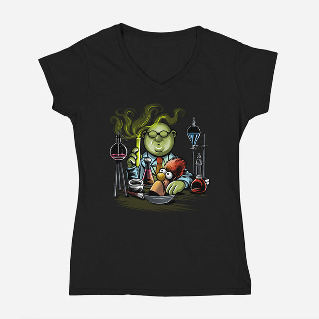 Re-Animuppet-Womens-V-Neck-Tee-zascanauta