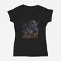 Dungeons Wars-Womens-V-Neck-Tee-zascanauta