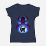 Fantastic Heroes-Womens-V-Neck-Tee-rmatix