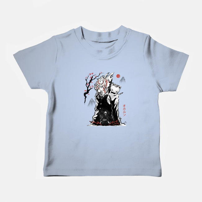 Turbo And Okarun Sumi-e-Baby-Basic-Tee-Astrobot Invention