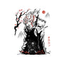 Turbo And Okarun Sumi-e-None-Glossy-Sticker-Astrobot Invention