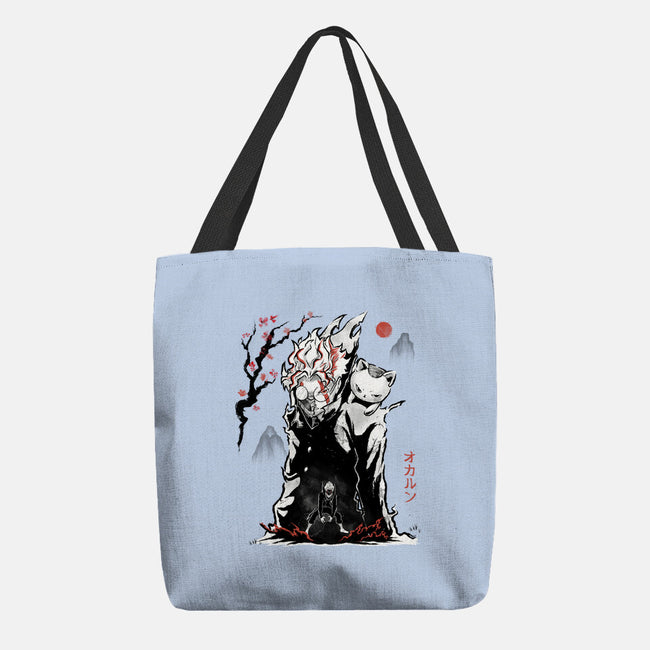 Turbo And Okarun Sumi-e-None-Basic Tote-Bag-Astrobot Invention