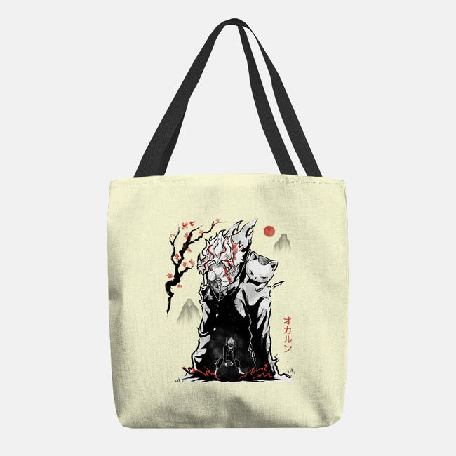 Turbo And Okarun Sumi-e-None-Basic Tote-Bag-Astrobot Invention