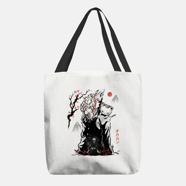 Turbo And Okarun Sumi-e-None-Basic Tote-Bag-Astrobot Invention
