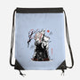 Turbo And Okarun Sumi-e-None-Drawstring-Bag-Astrobot Invention