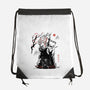 Turbo And Okarun Sumi-e-None-Drawstring-Bag-Astrobot Invention