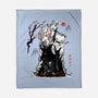 Turbo And Okarun Sumi-e-None-Fleece-Blanket-Astrobot Invention