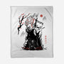 Turbo And Okarun Sumi-e-None-Fleece-Blanket-Astrobot Invention