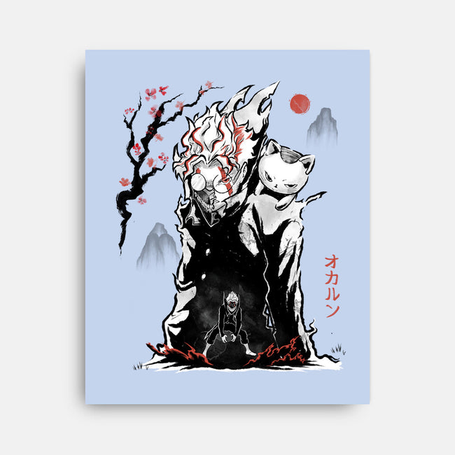 Turbo And Okarun Sumi-e-None-Stretched-Canvas-Astrobot Invention