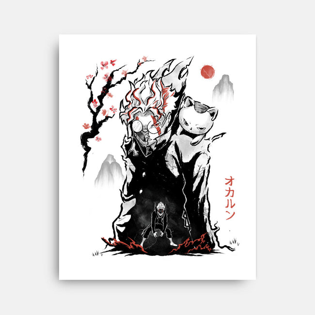 Turbo And Okarun Sumi-e-None-Stretched-Canvas-Astrobot Invention
