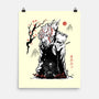 Turbo And Okarun Sumi-e-None-Matte-Poster-Astrobot Invention