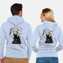 Turbo And Okarun Sumi-e-Unisex-Zip-Up-Sweatshirt-Astrobot Invention