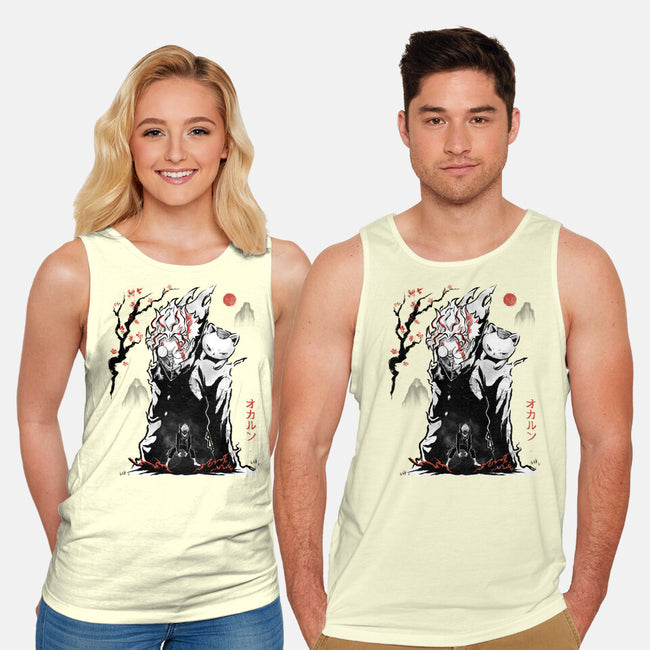 Turbo And Okarun Sumi-e-Unisex-Basic-Tank-Astrobot Invention