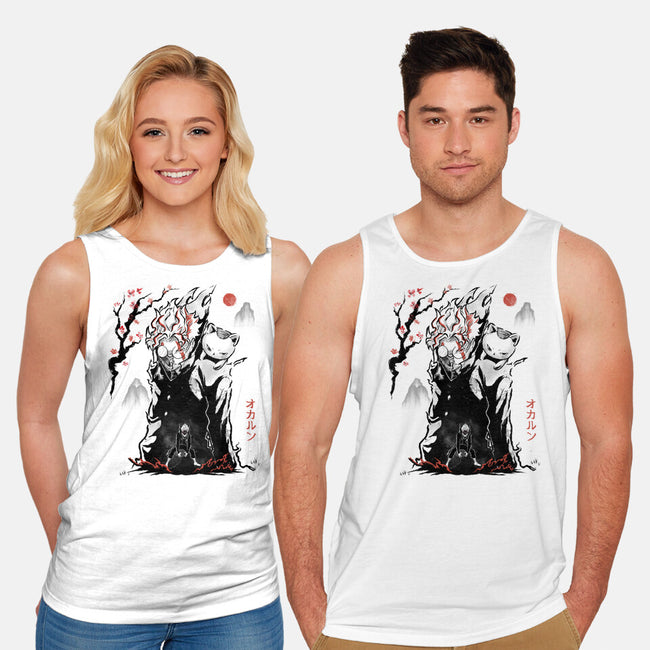 Turbo And Okarun Sumi-e-Unisex-Basic-Tank-Astrobot Invention