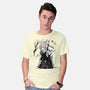 Turbo And Okarun Sumi-e-Mens-Basic-Tee-Astrobot Invention