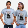 Turbo And Okarun Sumi-e-Unisex-Basic-Tee-Astrobot Invention