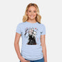 Turbo And Okarun Sumi-e-Womens-Fitted-Tee-Astrobot Invention
