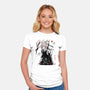 Turbo And Okarun Sumi-e-Womens-Fitted-Tee-Astrobot Invention