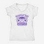 Manhattan Gargoyles-Womens-V-Neck-Tee-Boggs Nicolas