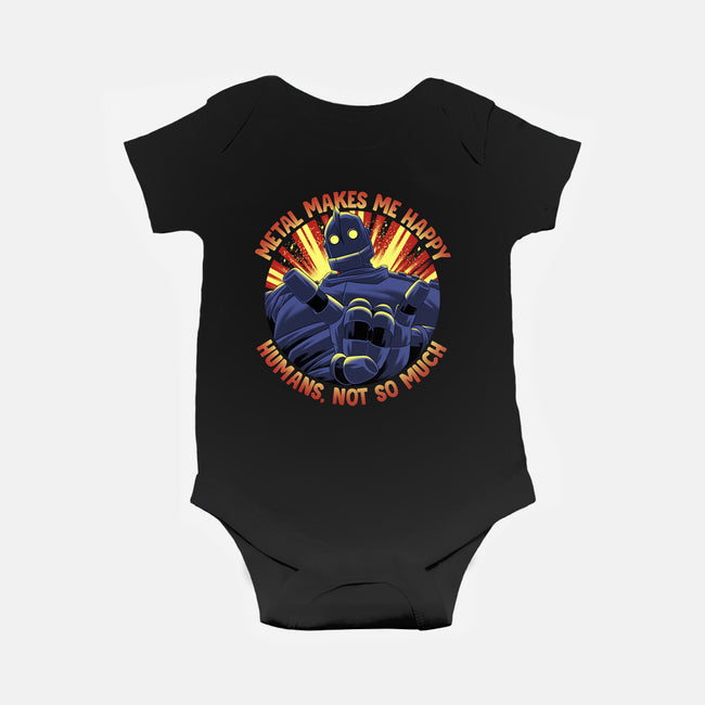 Metal Makes Me Happy-Baby-Basic-Onesie-rmatix