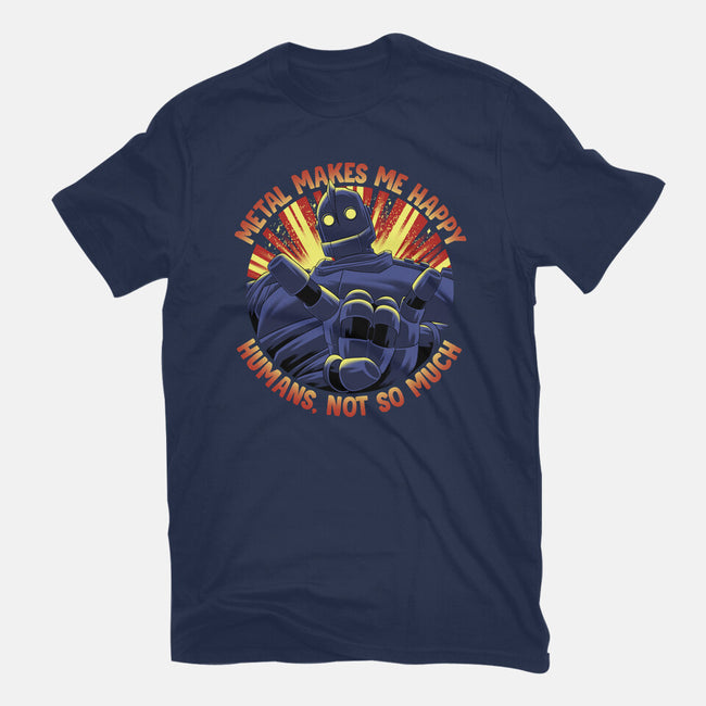 Metal Makes Me Happy-Unisex-Basic-Tee-rmatix