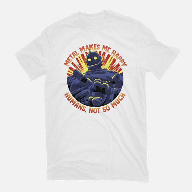 Metal Makes Me Happy-Unisex-Basic-Tee-rmatix