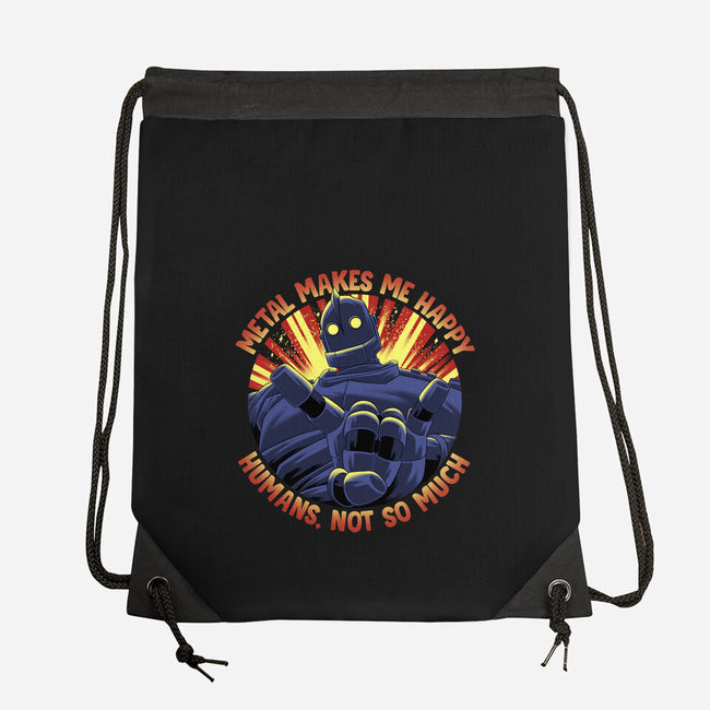 Metal Makes Me Happy-None-Drawstring-Bag-rmatix