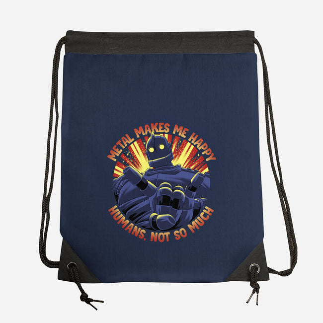 Metal Makes Me Happy-None-Drawstring-Bag-rmatix