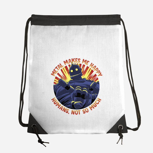 Metal Makes Me Happy-None-Drawstring-Bag-rmatix