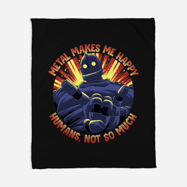 Metal Makes Me Happy-None-Fleece-Blanket-rmatix