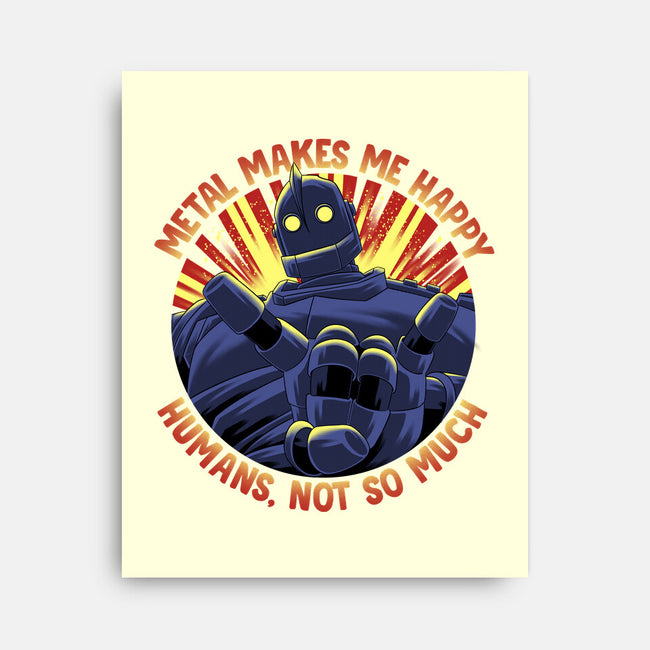 Metal Makes Me Happy-None-Stretched-Canvas-rmatix