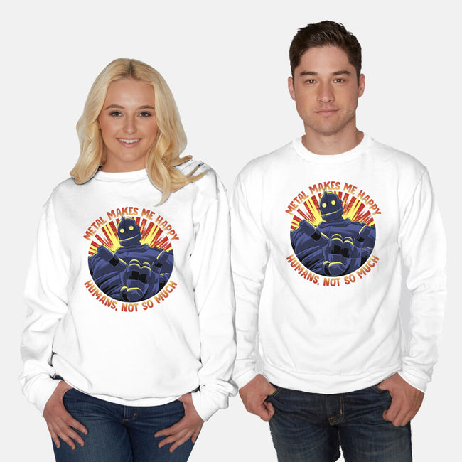 Metal Makes Me Happy-Unisex-Crew Neck-Sweatshirt-rmatix