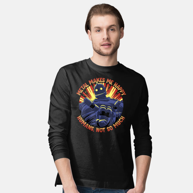 Metal Makes Me Happy-Mens-Long Sleeved-Tee-rmatix