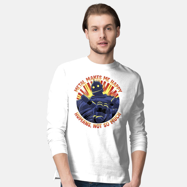 Metal Makes Me Happy-Mens-Long Sleeved-Tee-rmatix
