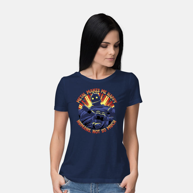 Metal Makes Me Happy-Womens-Basic-Tee-rmatix