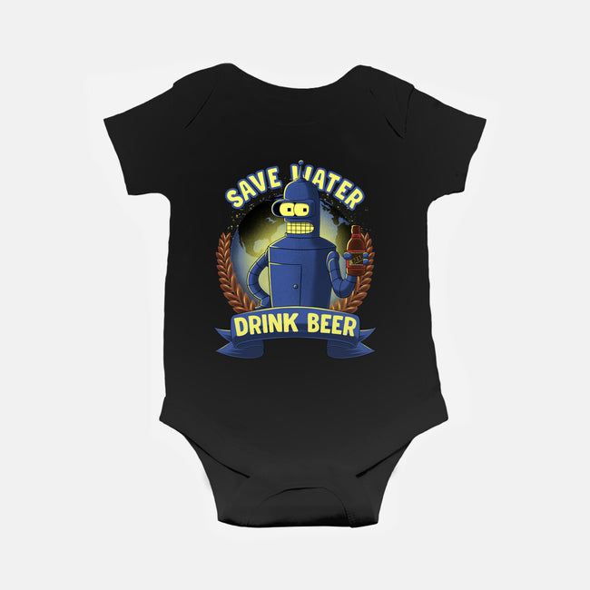 Drink Beer And Save Water-Baby-Basic-Onesie-rmatix