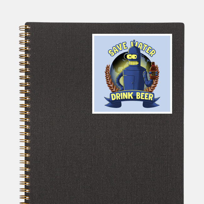 Drink Beer And Save Water-None-Glossy-Sticker-rmatix