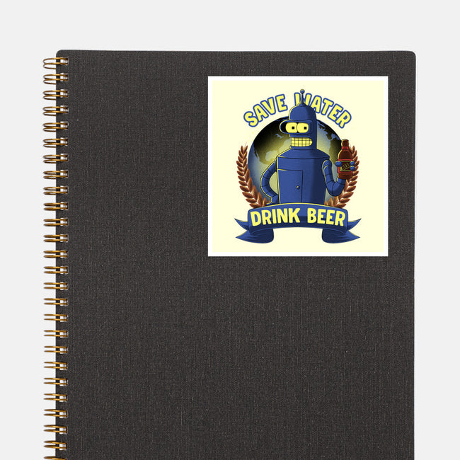 Drink Beer And Save Water-None-Glossy-Sticker-rmatix