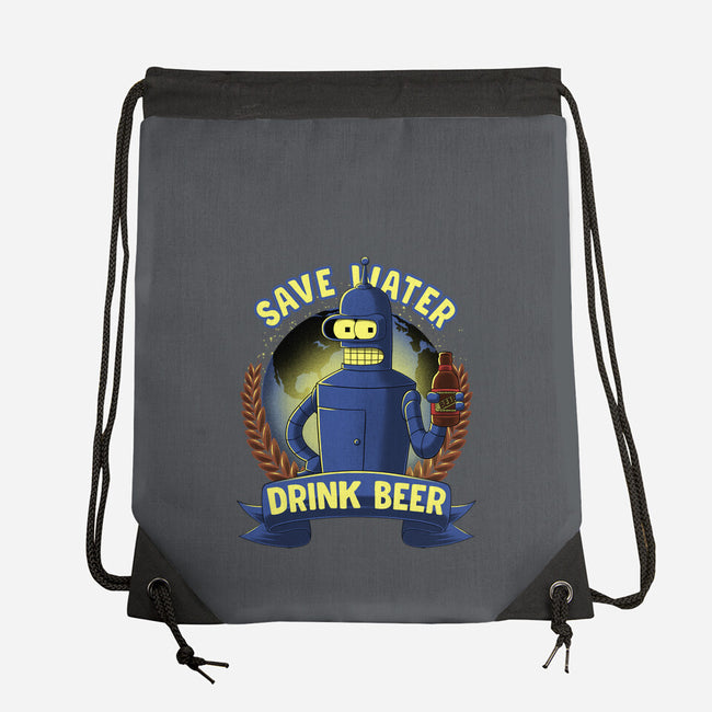 Drink Beer And Save Water-None-Drawstring-Bag-rmatix
