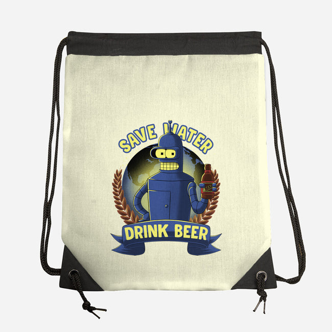 Drink Beer And Save Water-None-Drawstring-Bag-rmatix